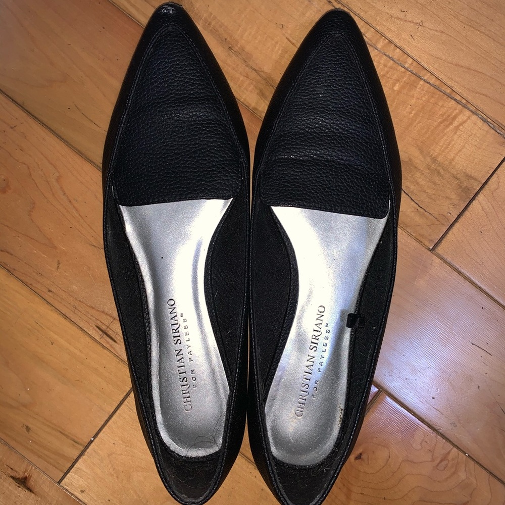 Black pointed flats